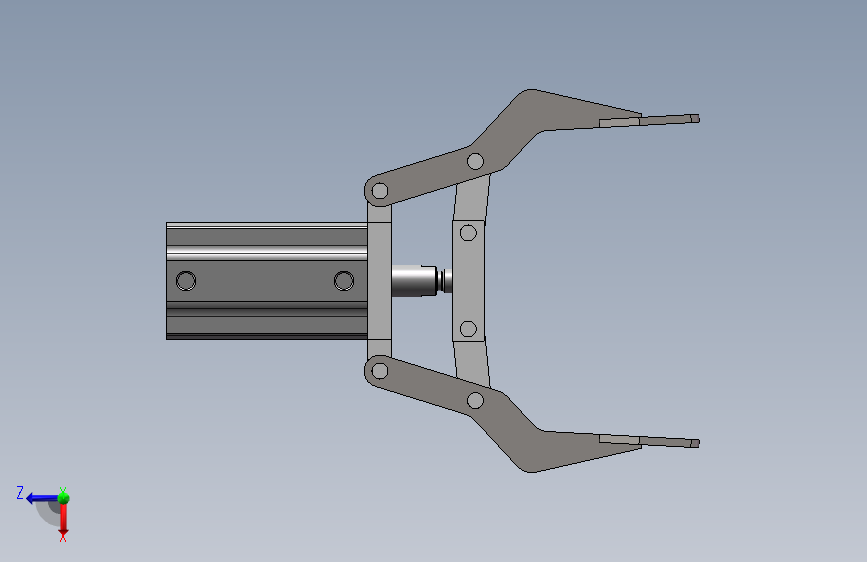 气动夹爪sw2020含说明书和有限元和动画