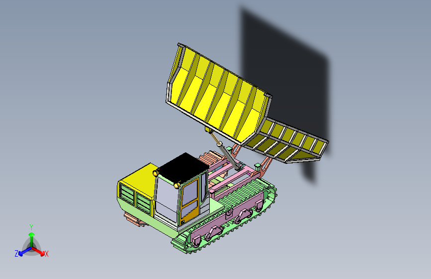 履带式自卸车模型
