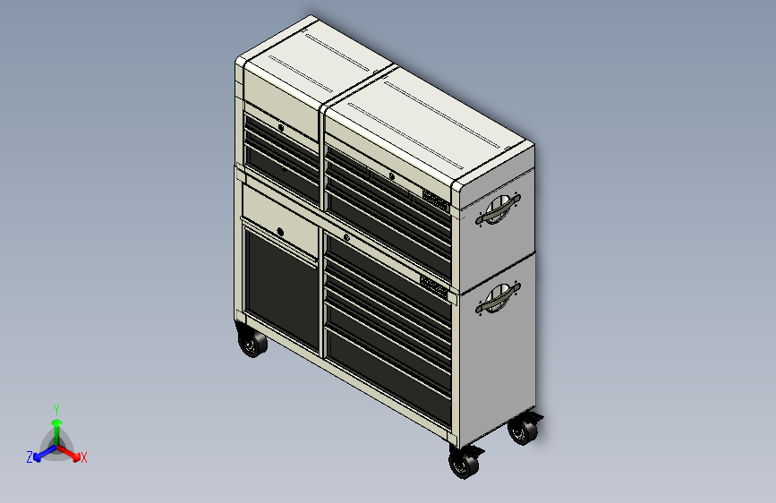 B2000806-工匠 15 抽屉组合工具车