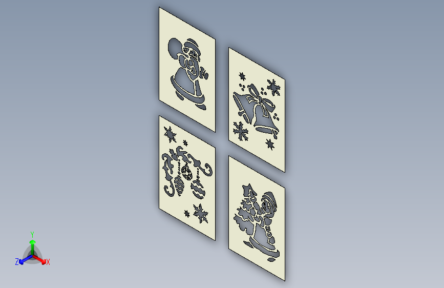 B2000881-圣诞装饰喷涂模板  模板