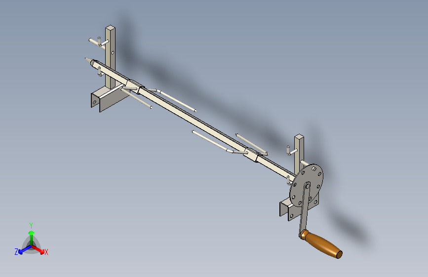 B3000759-带手动驱动的通用转肉叉烧烤架