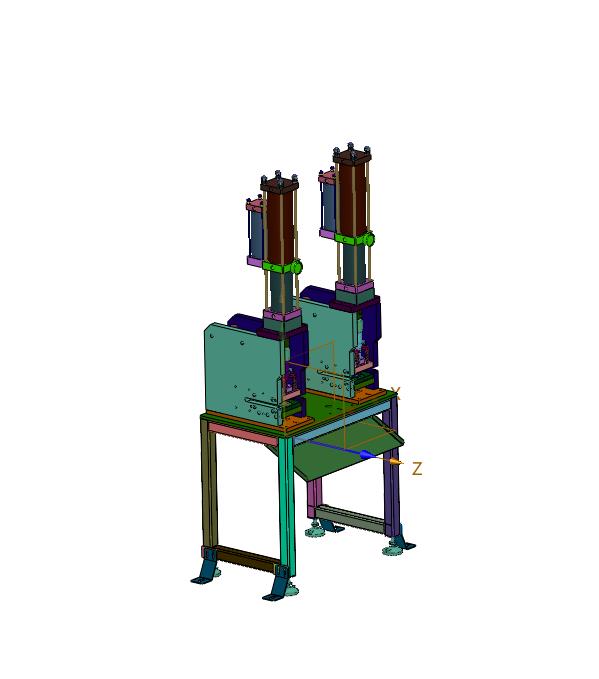 金属门板侧面增压冲孔机