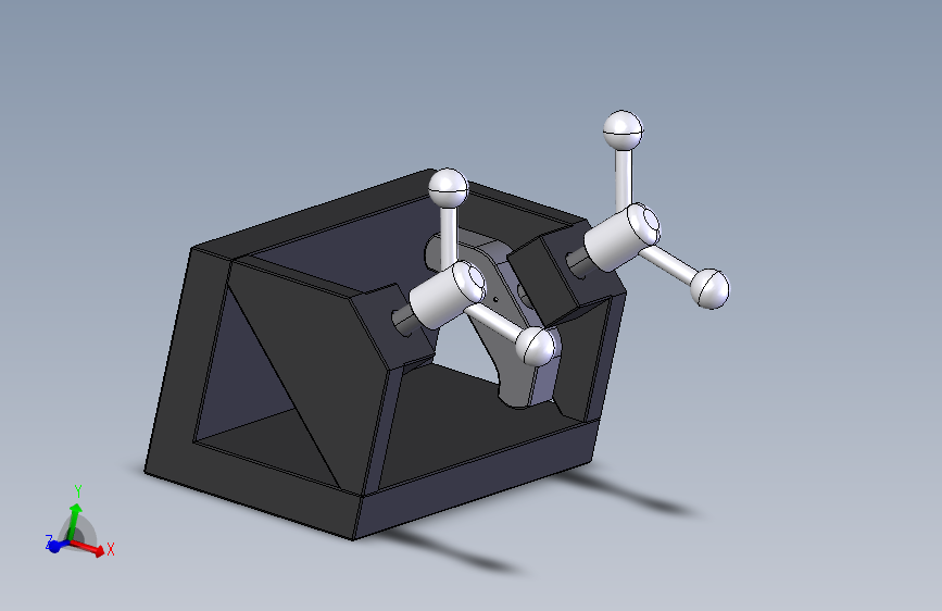双向夹紧工装夹具 STEP+IGS格式