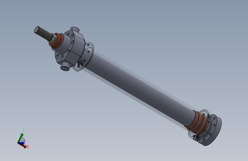 伸缩式液压缸（3级）（固定耳轴）63 l 45 l 28 x行程892 mm