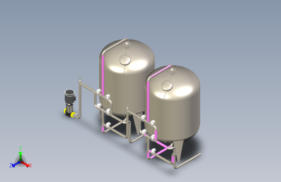 双罐并联式流体处理系统