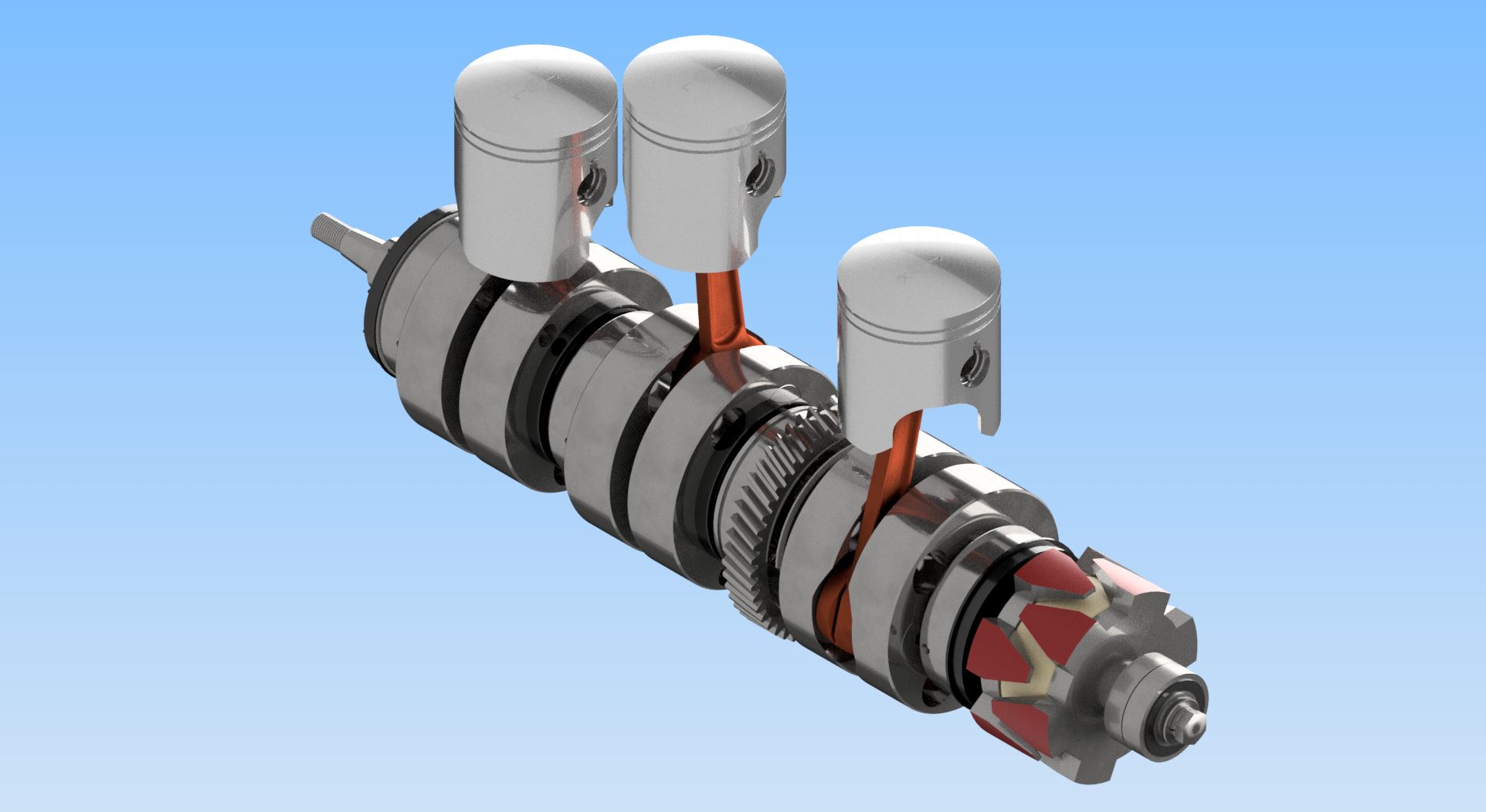 A0000575-带活塞的曲轴铃木GT750