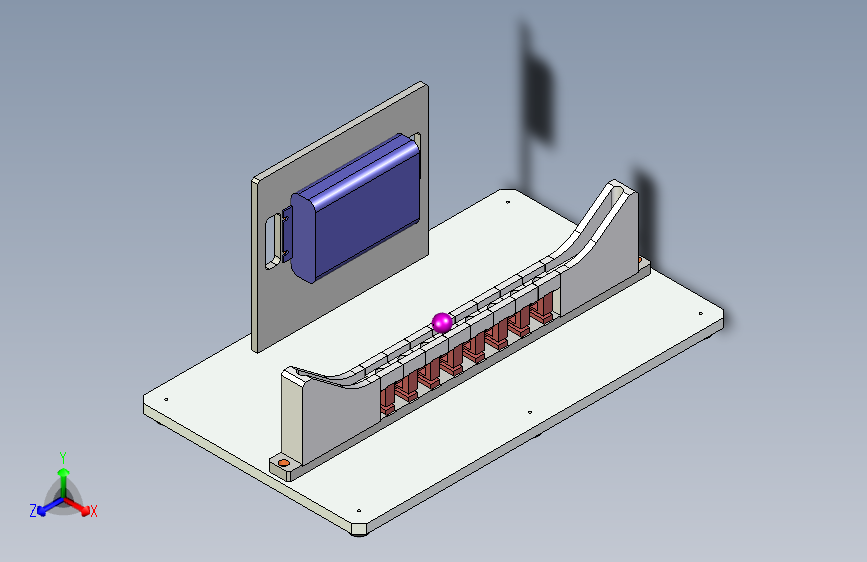 钢球抛物线运动受力模拟平台