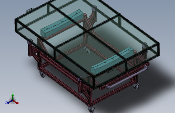 铝型材亚克力推车