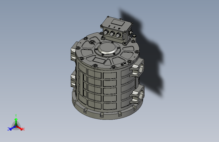 电动汽车水冷永磁同步电机stp
