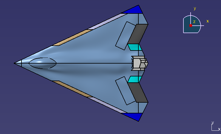 超音速隐形飞机catia三维模型（带参数可编辑）全网独家