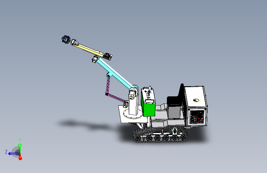 水果采摘机器人sw三维模型（带运动仿真）