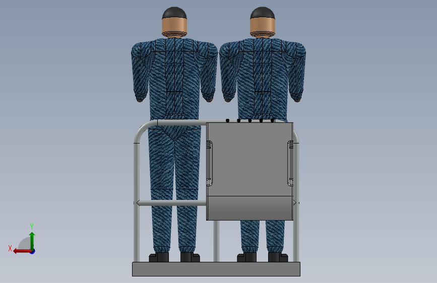 A0000648-迷你伸缩高空作业平台(紧凑型高空作业车) 背面视图