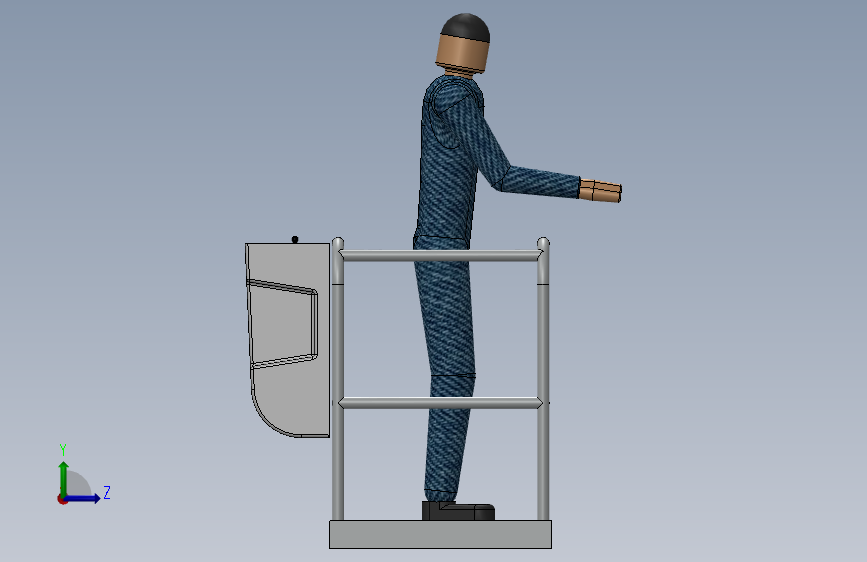 A0000648-迷你伸缩高空作业平台(紧凑型高空作业车) 左侧视图
