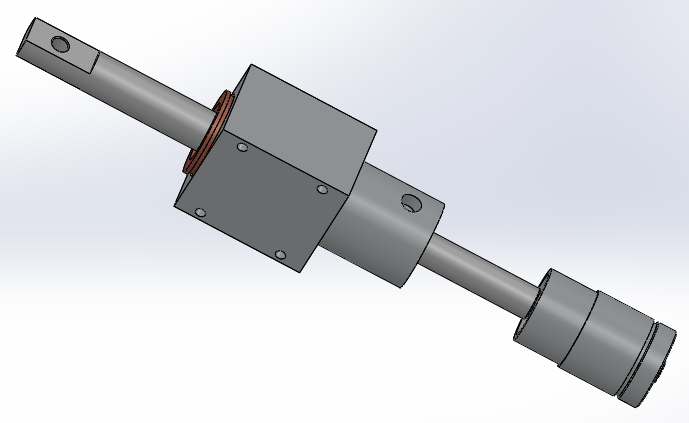 专用微型气缸(双杆)(调节行程)40x20x55mm