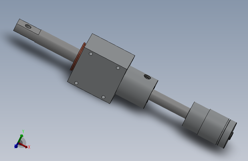 专用微型气缸(双杆)(调节行程)40x20x55mm
