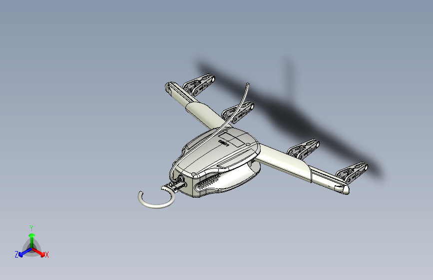 可伸缩电动风干衣架（外观+结构）