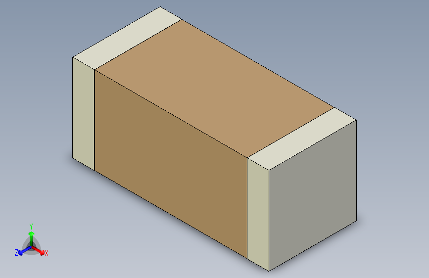 TDK多层陶瓷片式电容器的3D模型。c1608-1.snapshot.1