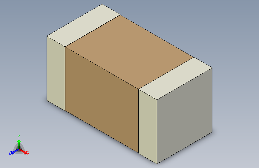 TDK多层陶瓷片式电容器的3D模型。c0603-1.snapshot.1