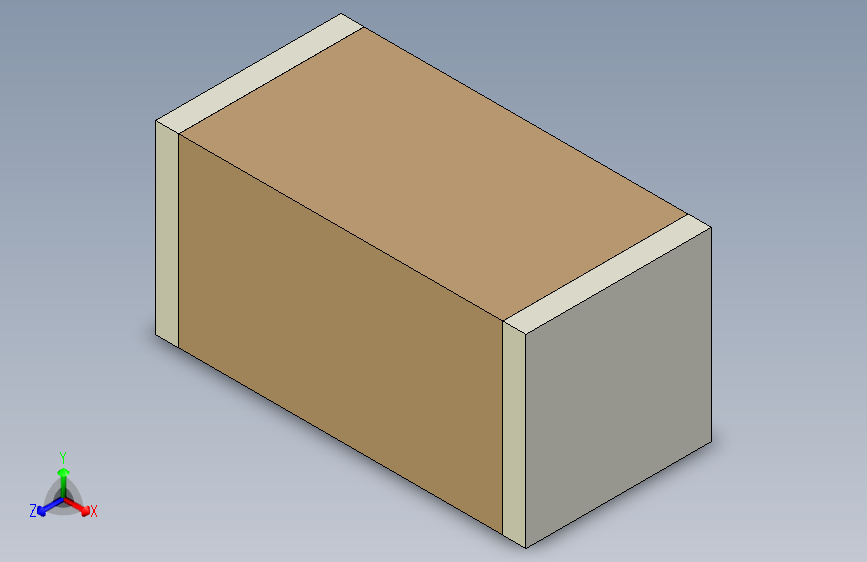 TDK多层陶瓷片式电容器的3D模型。