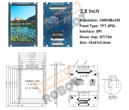 A0000670-速卖通2.8 TFT 240x320 ST7789 液晶显示屏