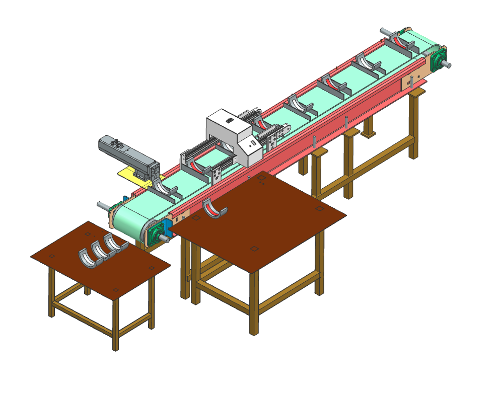 半圆筒形零部件质量检测工位