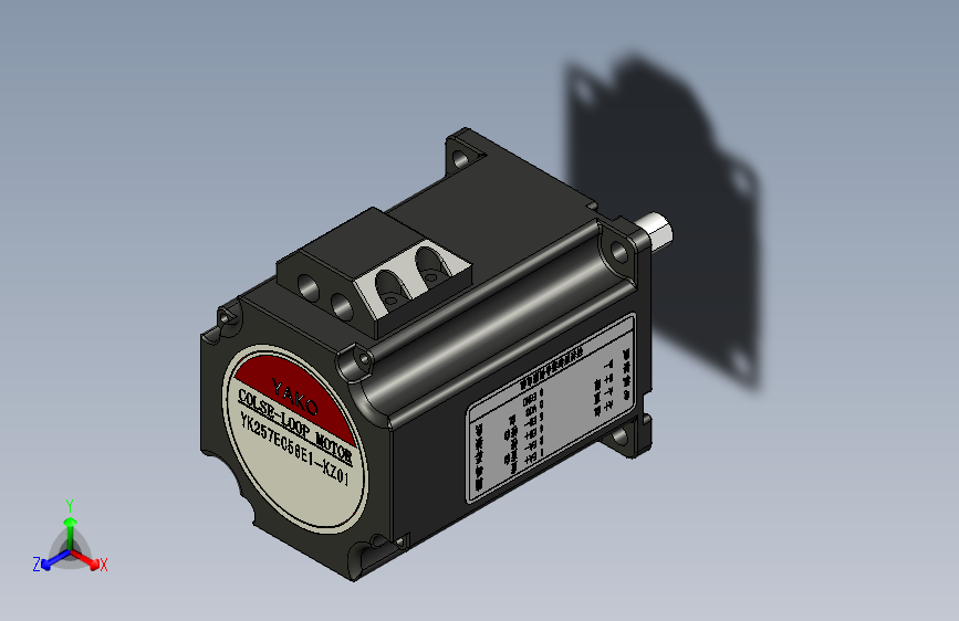 研控57闭环步进电机3D档