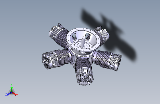 一款五缸星形发动机