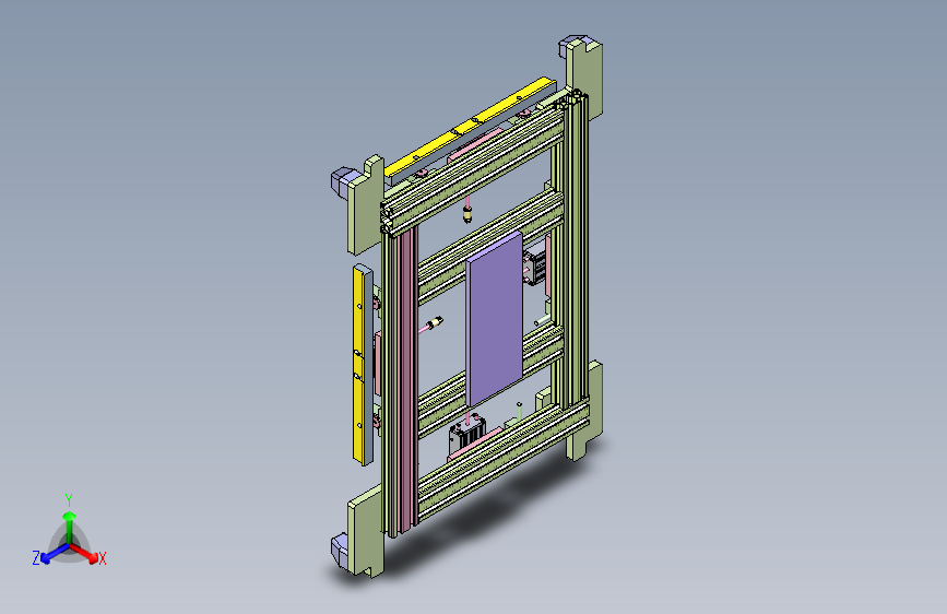 工业工件四轴定位滑台