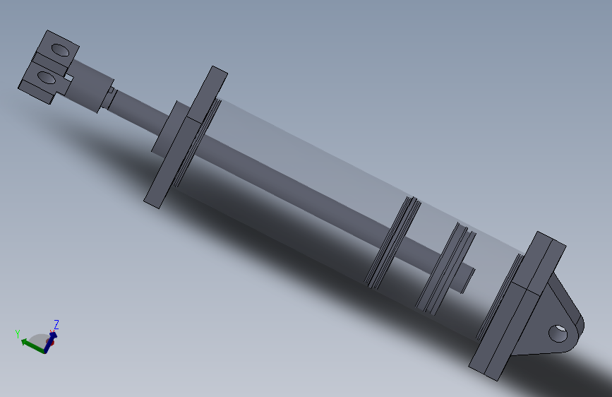 A0000700-双作用气缸（螺纹连接 - 止动行程）255x60x225 毫米