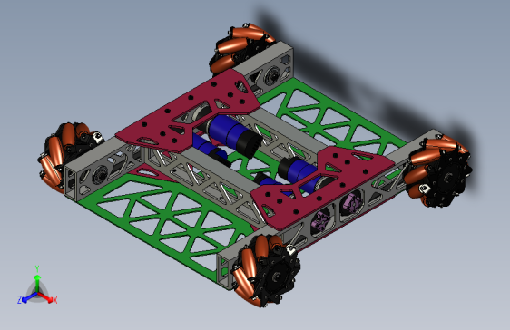 Axiom四轮macnam车底盘3D