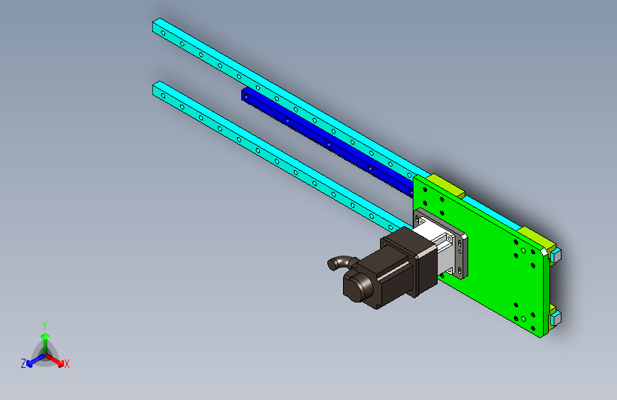 伺服电机加行星减速机与齿轮齿条直线导轨传动机构设计