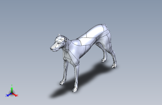 黄金机械狗3D模型图纸