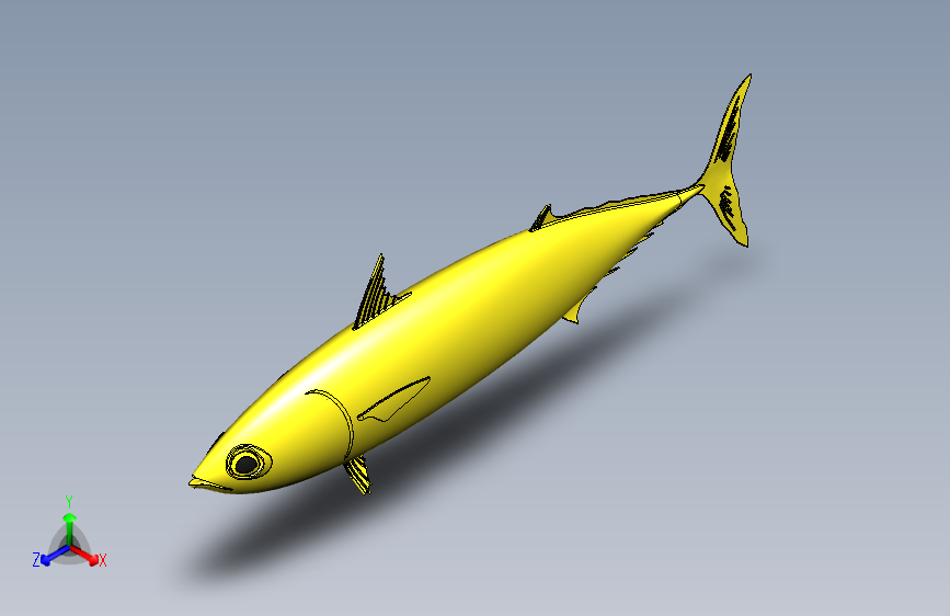 鲭鱼金枪鱼模型3D图纸
