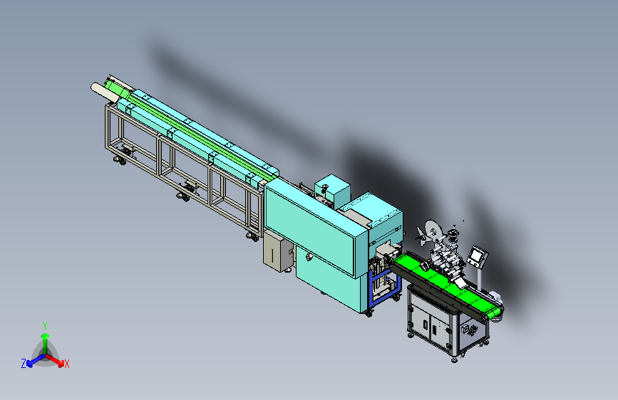 自动上料包装贴标线