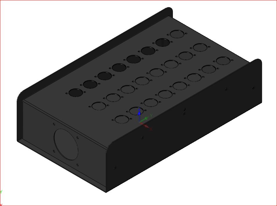 A2000987-舞台箱金属箱，带有24个XLR类型的D孔