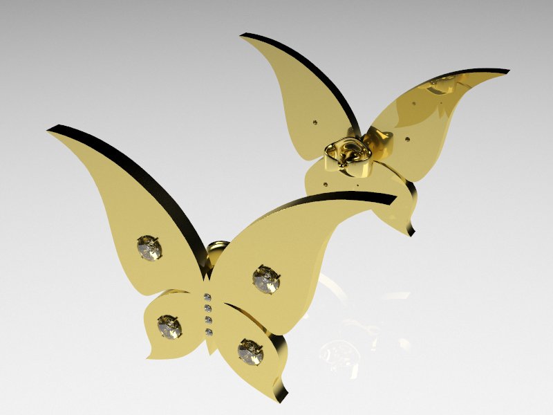 A2001021-蝴蝶耳钉-耳钉