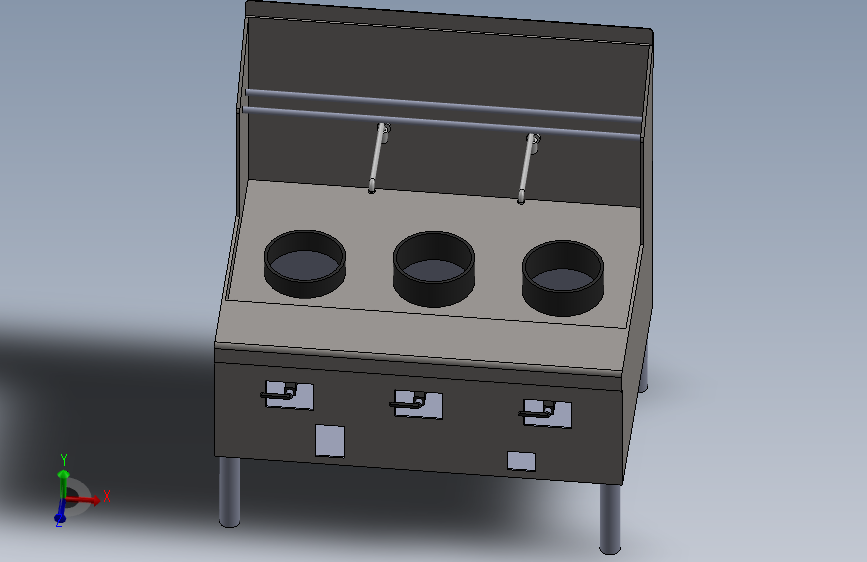 A3000908-三头炒锅炉灶煤气灶