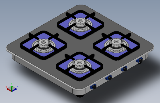 A3000925-霍布4头玻璃内置燃气灶煤气灶