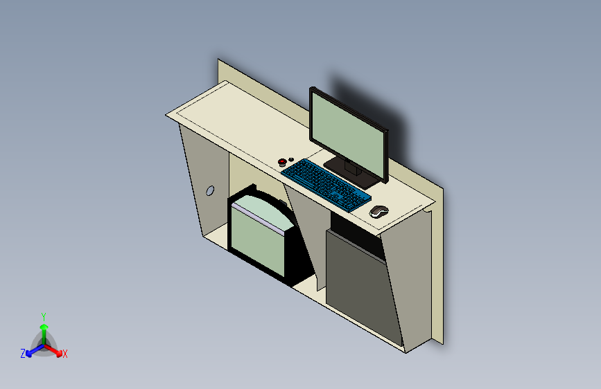 电脑操作台设计