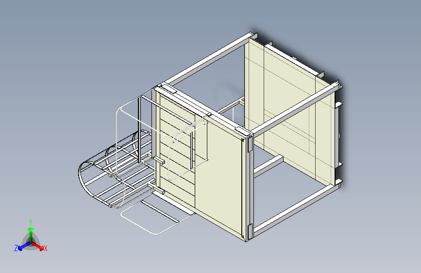 二层钢结构检修平台设计