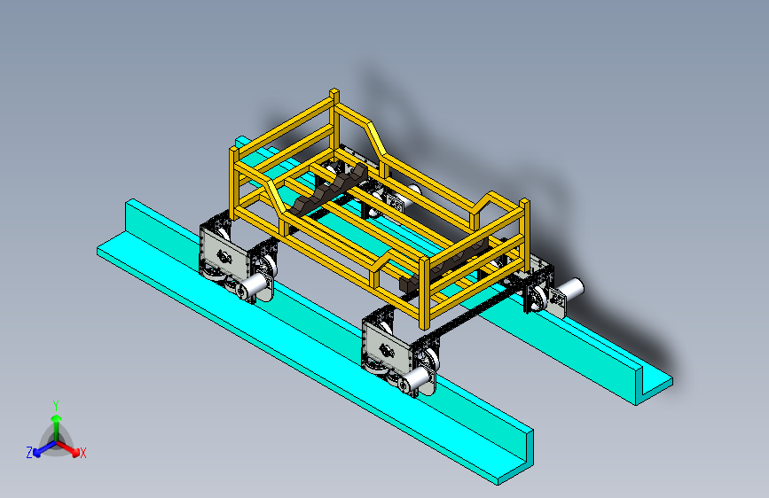 轨道物料架自动化输送智能小车设计