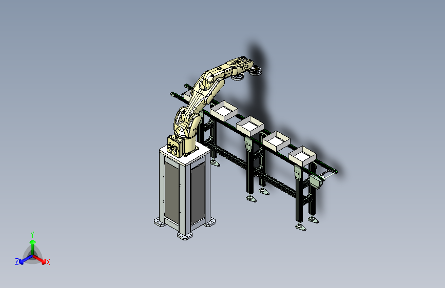 机器人搭配视觉在线检测纸盒