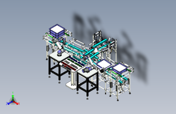 机器人流水线加工模型