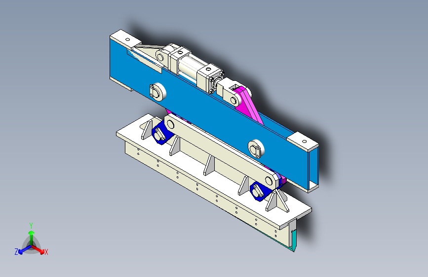 铰链式气缸驱动切刀机构设计