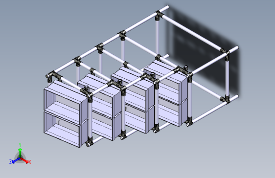 精益管料盒架体