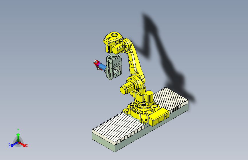 泡沫喷枪加装机器人第六轴设计
