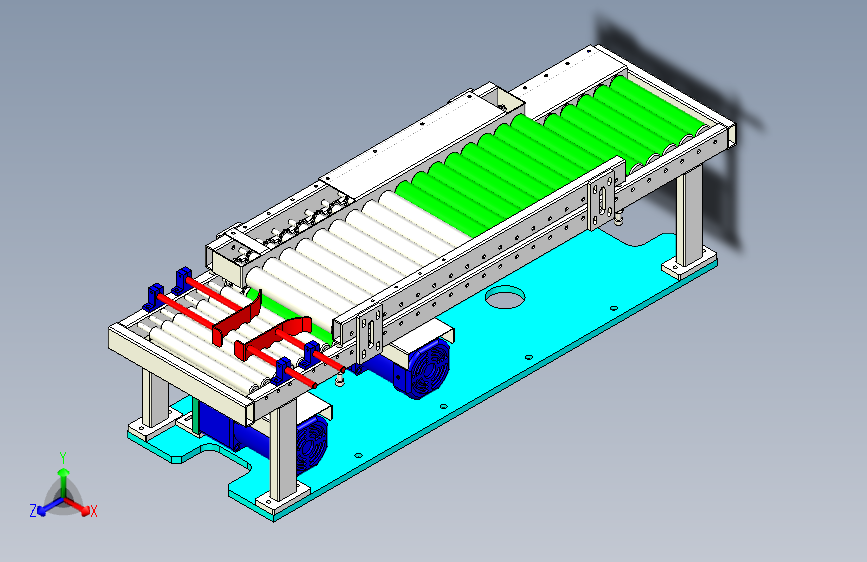 双层滚筒输送线设计