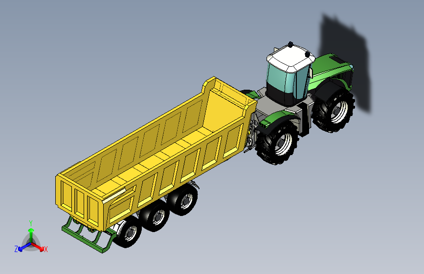 拖拉机牵引车及挂车模型