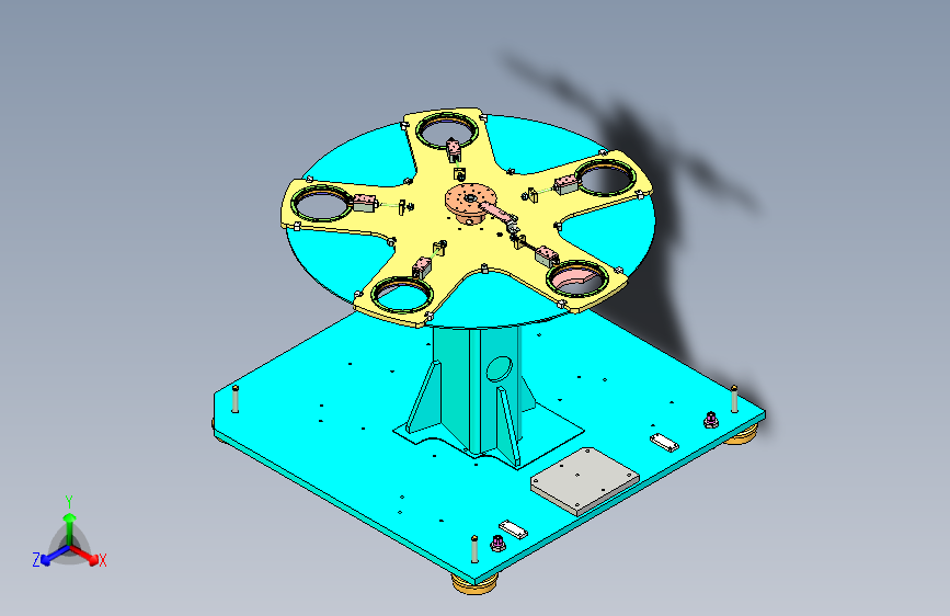 五工位旋转转盘设计