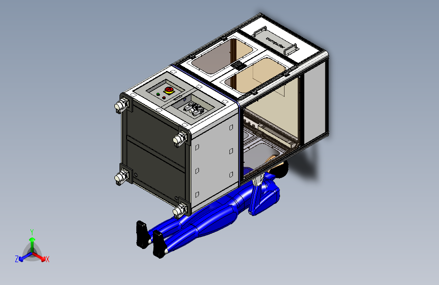 五轴雕刻机外观模型